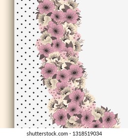 Botanical greeting invitation card template design