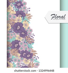 Botanical greeting invitation card template design