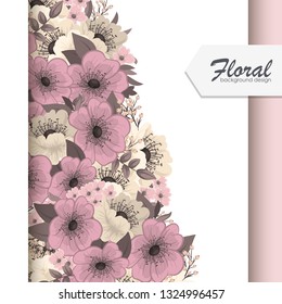 Botanical greeting invitation card template design