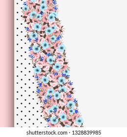 Botanical greeting invitation card template design