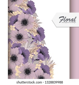 Botanical greeting invitation card template design
