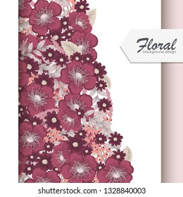 Botanical greeting invitation card template design