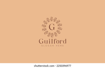 Botanical hand Drawn Logo Design Minimal Floral Hand Drawn Logo design template.
