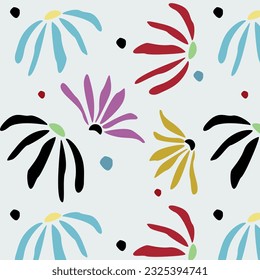 Botanical hand drawn seamless pattern
