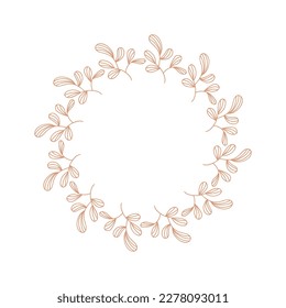 Botanical hand drawn vector element. foliage, leaf branch, floral in line art illustration design for logo, wedding, invitation, decor.