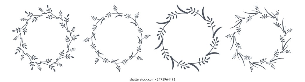 Botanical herbal ink frame set
