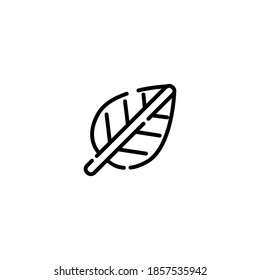 Botanical icon. Ecology icon. Simple, flat, black, outline.