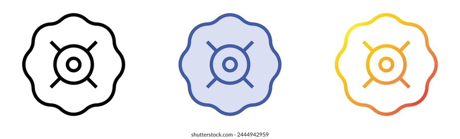 botanical icon. Linear, Blue Fill and Gradient Style Design Isolated On White Background