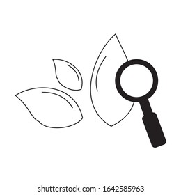 
botanical icon symbol illustration of a line