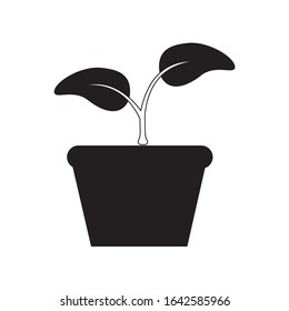 
botanical icon symbol illustration of a line