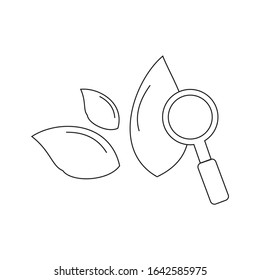 
botanical icon symbol illustration of a line