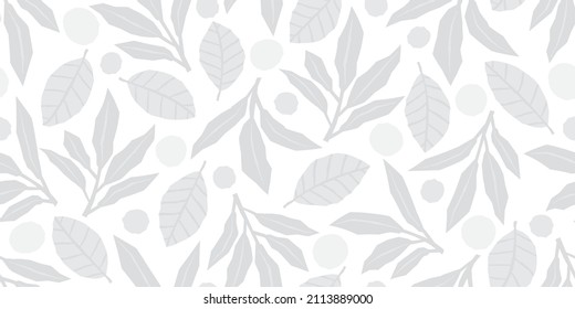 Botanical illustration background. Seamless pattern.Vector. 