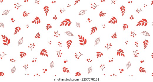 Botanical illustration background. Seamless pattern.Vector. 