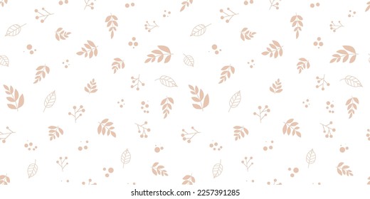Botanical illustration background. Seamless pattern.Vector. 