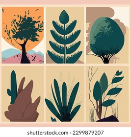 A botanical illustration highlighting the intricate details and vibrant colors of a specific plant, such as a succulent or a fern, creating a visually stunning piece of artwork