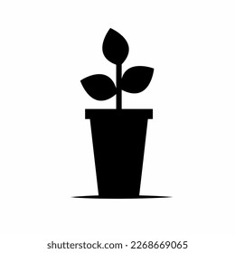 Botanical illustration with shadow. Stock vector illustration.