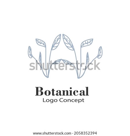 Botanical image1 logo on a white background. Suitable for use as logos, invitations and greeting cards.