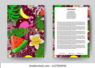Botanical invitation card template design. Vector stock.