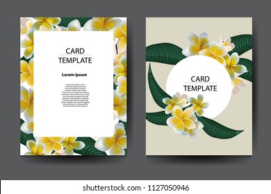 Botanical invitation card template design. Vector stock.