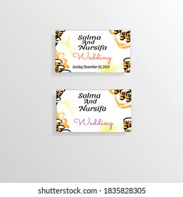 Botanical invitation card template design, minimalist vintage style