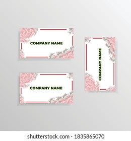 Botanical invitation card template design, minimalist vintage style
