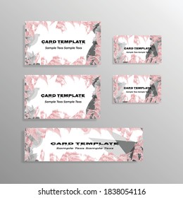 Botanical invitation card template design, minimalist vintage style
