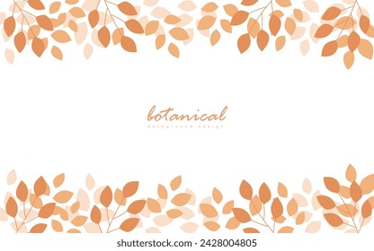 Ilustración de diseño de fondo de hoja botánica
