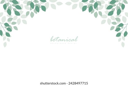 Botanical leaf background design illustration