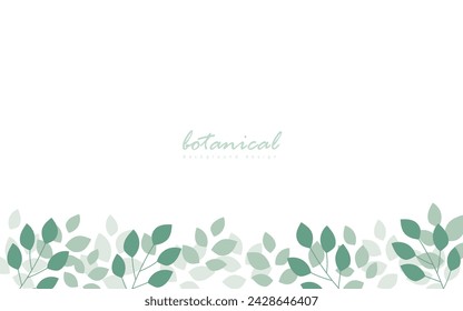 Botanical leaf background design illustration