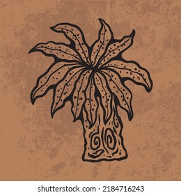 Dibujo gráfico de la línea de flores silvestres del doodle de la hoja botánica. Dibujo de la ilustración del vector dibujado a mano.
Esquema floral vintage. Adecuado para papel de pared, póster, pegatina,
medios sociales de contenido
