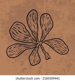 Botanical leaf doodle wildflower line art. Hand drawn vector illustration.
Vintage floral outline. Suitable for wallpaper, posters, stickers,
content social media