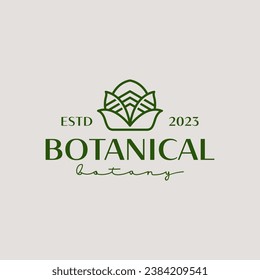 Botanical Leaf Flower Plant Logo Template. Universal creative premium symbol. Vector illustration. Creative Minimal design template. Symbol for Corporate Business Identity