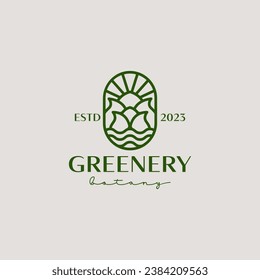 Botanical Leaf Flower Plant Logo Template. Universal creative premium symbol. Vector illustration. Creative Minimal design template. Symbol for Corporate Business Identity