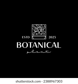 Botanical Leaf Flower Plant Logo Template. Universal creative premium symbol. Vector illustration. Creative Minimal design template. Symbol for Corporate Business Identity