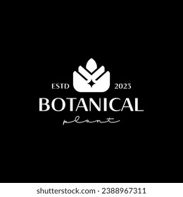 Botanical Leaf Flower Plant Logo Template. Universal creative premium symbol. Vector illustration. Creative Minimal design template. Symbol for Corporate Business Identity