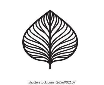 Ilustración de hoja botánica en forma de Vector elegante