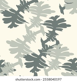 Botanical leaf line art wallpaper background vector. Luxury natural hand drawn foliage pattern design in minimalist linear contour simple style. Design for fabric, print, cover, banner, invitation.