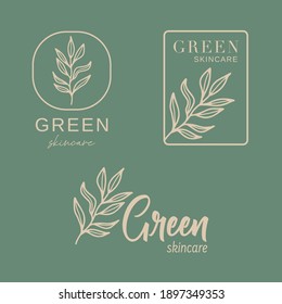 Desain del logotipo de la hoja botánica, bueno para su marca