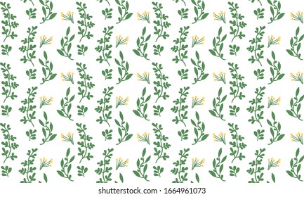 Botanical leaf pattern background, with elegant flower design.