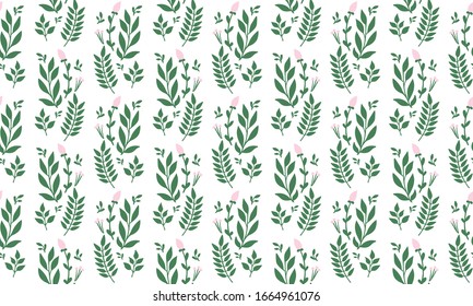 Botanical leaf pattern background, with elegant flower design.