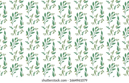 Botanical leaf pattern background, with elegant flower design.