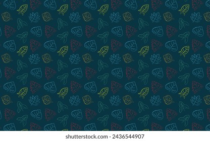 Botanical Leaf Seamless Pattern and background  for textile printing graphics