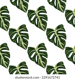 Botanische Tapete. Tropisches Muster, floraler Hintergrund der Palmen. Abstrakte exotische Pflanzen nahtlos Muster. Design für Stoff, Stoffdruck, Umhüllung, Abdeckung. Vektorgrafik