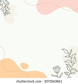 Botanische Blätter und Blumen mit abgerundetem Element, Vektorgrafik