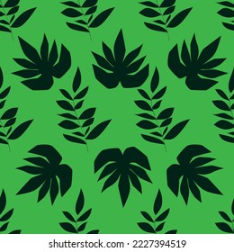 Botanical leaves seamless fashion pattern