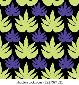 Botanical leaves seamless fashion pattern