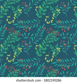 Botanical leaves seamless pattern design. Seamless floral pattern background vector Illustration for print, Wallpaper, fashion template