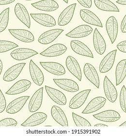 Botanical leaves seamless pattern design