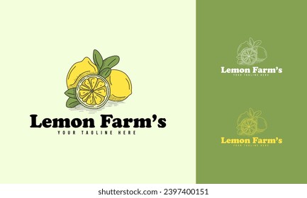 
Diseño retro con logotipo de limón botánico. Emblema De Vintage De Limón Aislado A Mano.