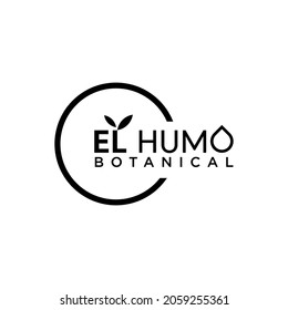Botanical With Letter EH Logo Design Template